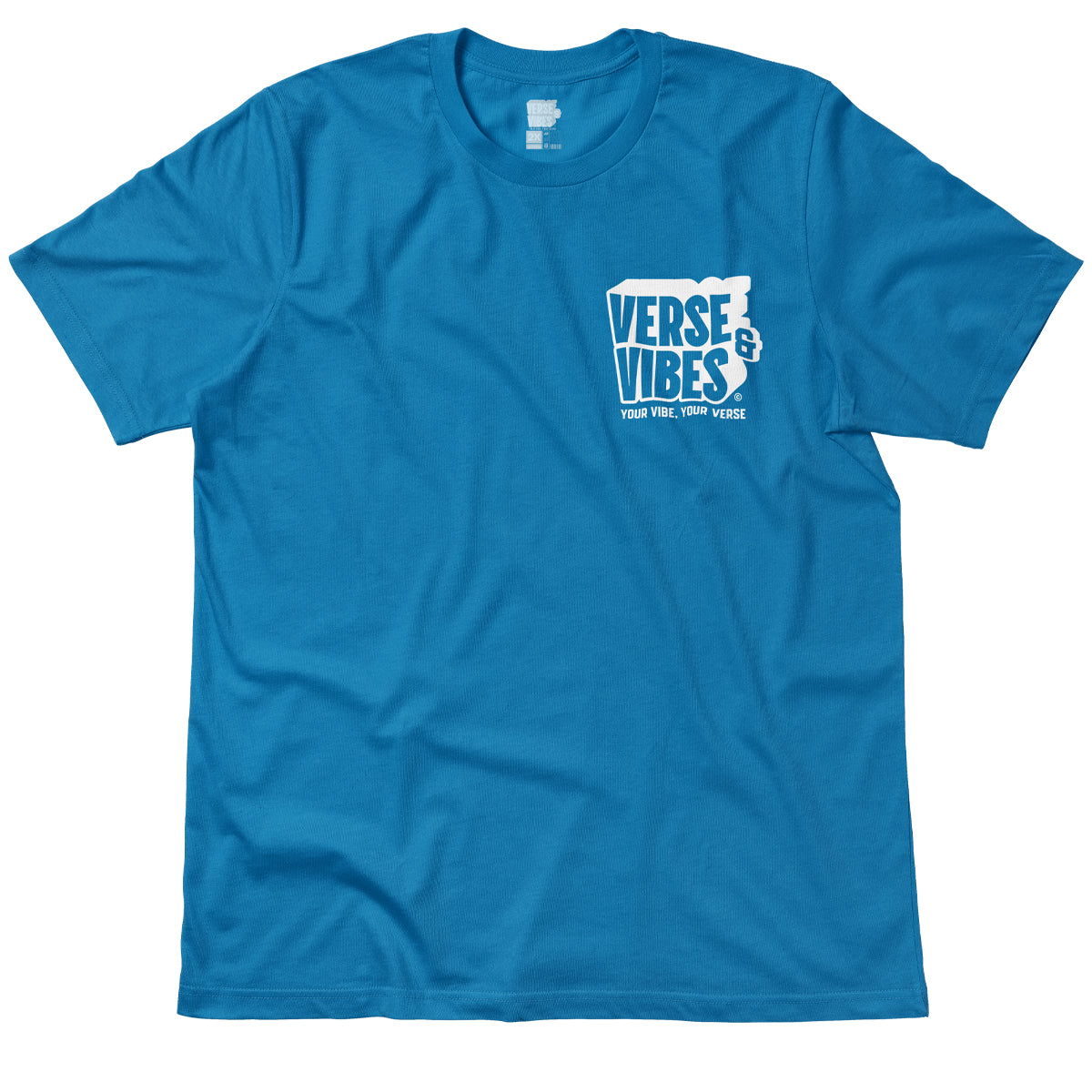 V&V LOGO TEE SAPPHIRE/WHITE